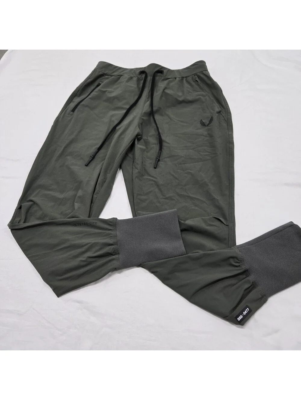 EUC Size S Men's ASRV Joggers Tetra-Lite High Rib Jogger Pants Olive DSG-0477